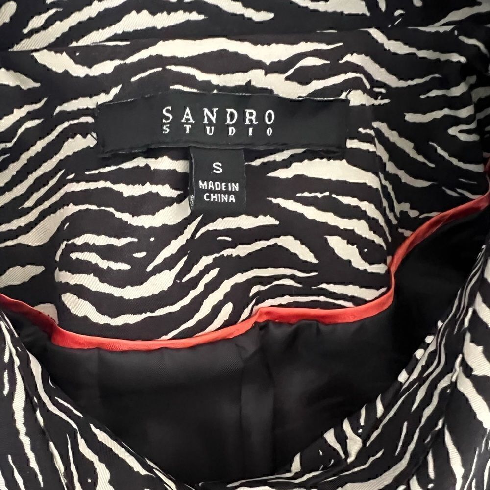 Sandro Studio Animal Print Jacket - Picture 5 of 7